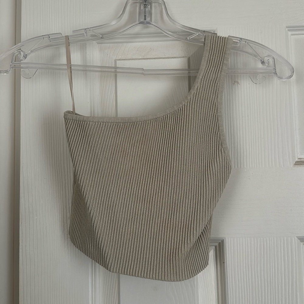 Aritzia One Shoulder Crop Top